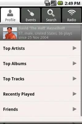 Last.fm android App screenshot 0